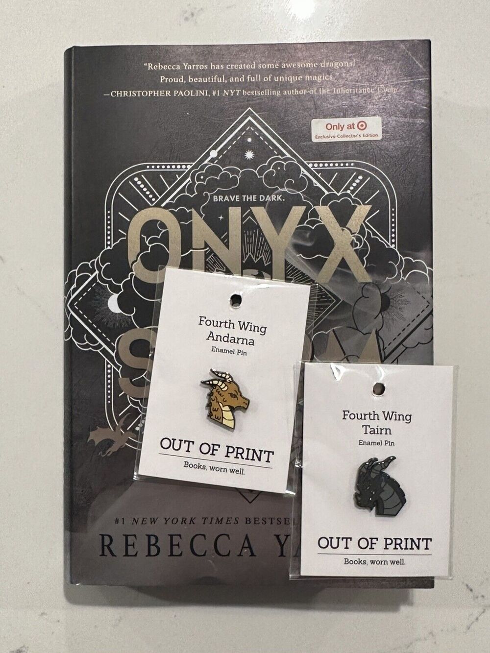 Onyx Storm Rebecca Yarros Target Exclusive Limited Edition Hardcover New W/PINS